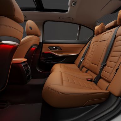 BMW 3 Series Gran Limousine G28 2021 comfortable rear seats BMW 3 Series Gran Limousine G28 2021 comfortable rear seats leather 'Vernasca' Cognac