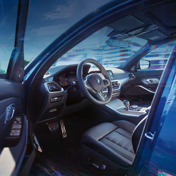 BMW 3 Series, interior. Close-up of the driver's compartment in the interior of the BMW 3 Series.