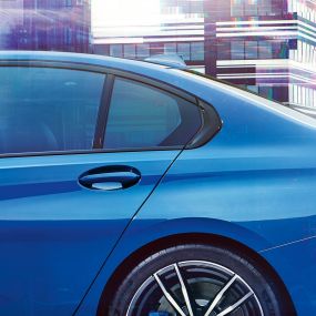 BMW 3 Series, Hofmeister-kink. Lateral detail view of the rear window with Hofmeister kink.
