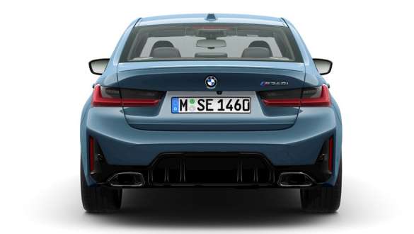 BMW 3 Series Sedan LCI G20 rear view standing BMW 3 Series Sedan LCI G20 Brooklyn Grey rear view standing