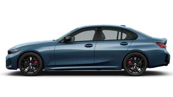 BMW 3 Series Sedan LCI G20 side view standing BMW 3 Series Sedan LCI G20 Brooklyn Grey side view standing