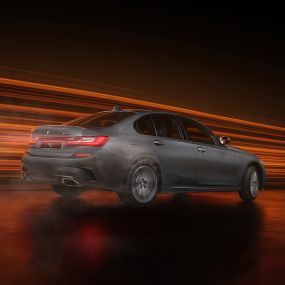 BMW M340i xDrive Double kidney grille BMW M340i xDrive Sedan G20 Sapphire Black metallic close-up view