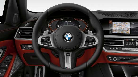 M Leather steering wheel BMW M340i xDrive Sedan M Leather steering wheel BMW M340i xDrive Sedan G20 Sapphire Black metallic interior