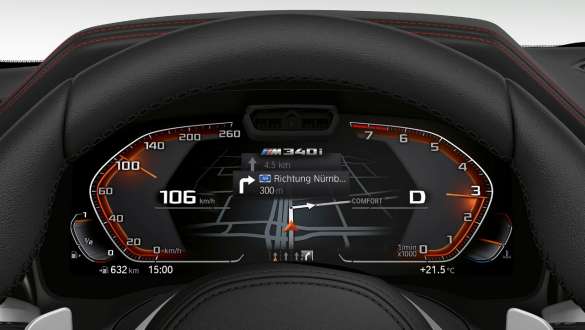 Specific instrument cluster BMW M340i xDrive Sedan Specific instrument cluster BMW M340i xDrive Sedan G20 Sapphire Black metallic interior