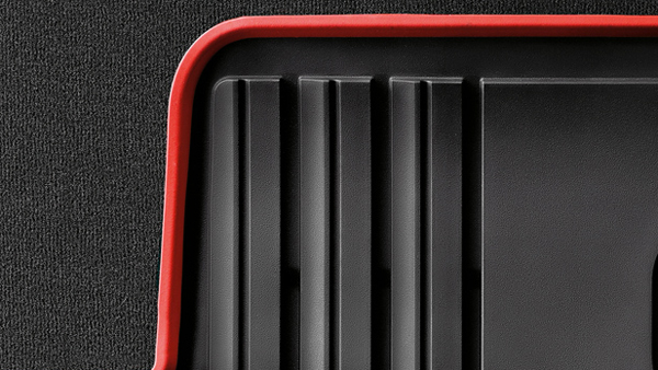 Red bmw floor shop mats