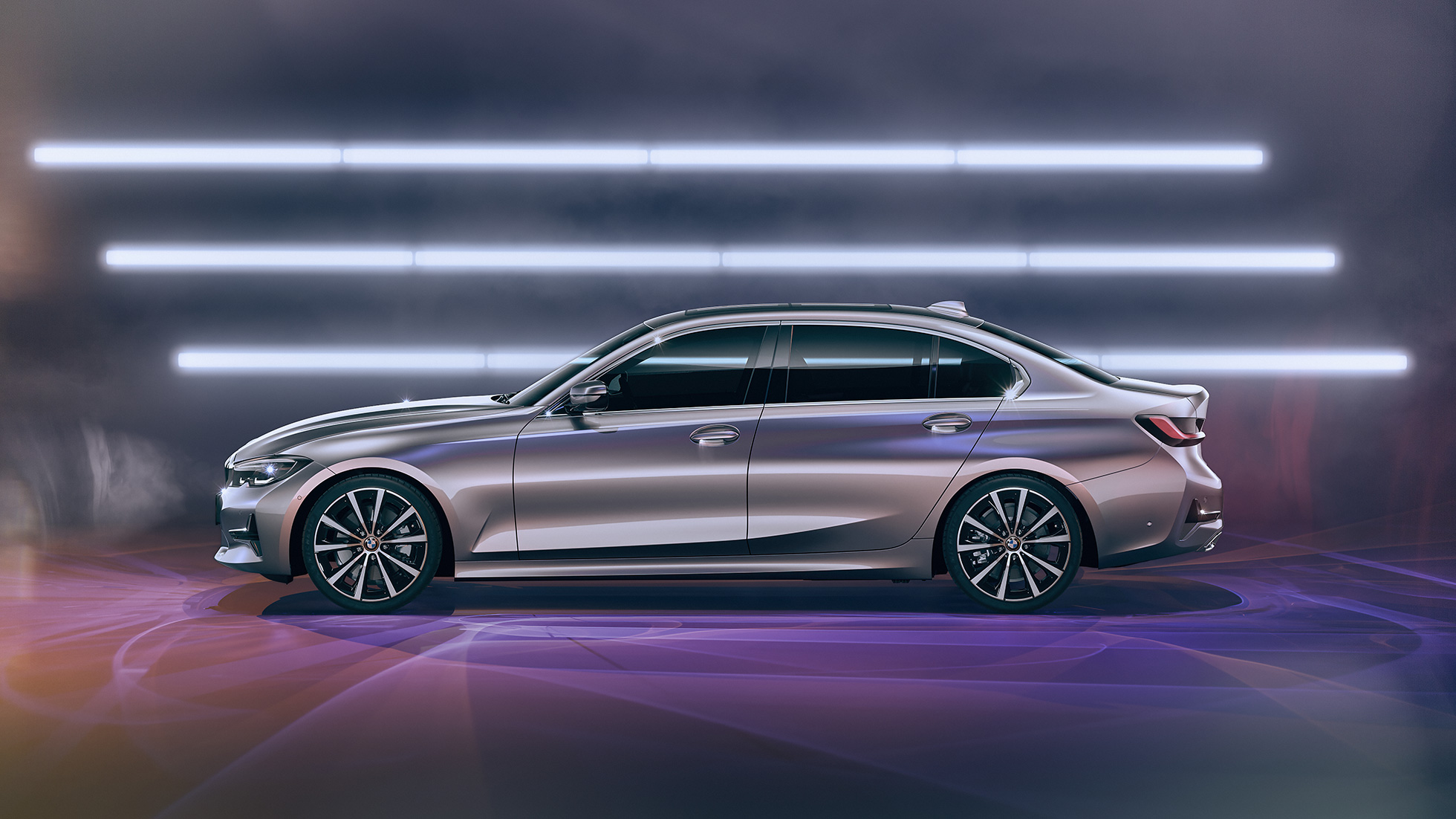 BMW 3 Series Gran Limousine G28 2021 silhouette BMW 3 Series Gran Limousine G28 2021 Cashmere Silver metallic silhouette side view