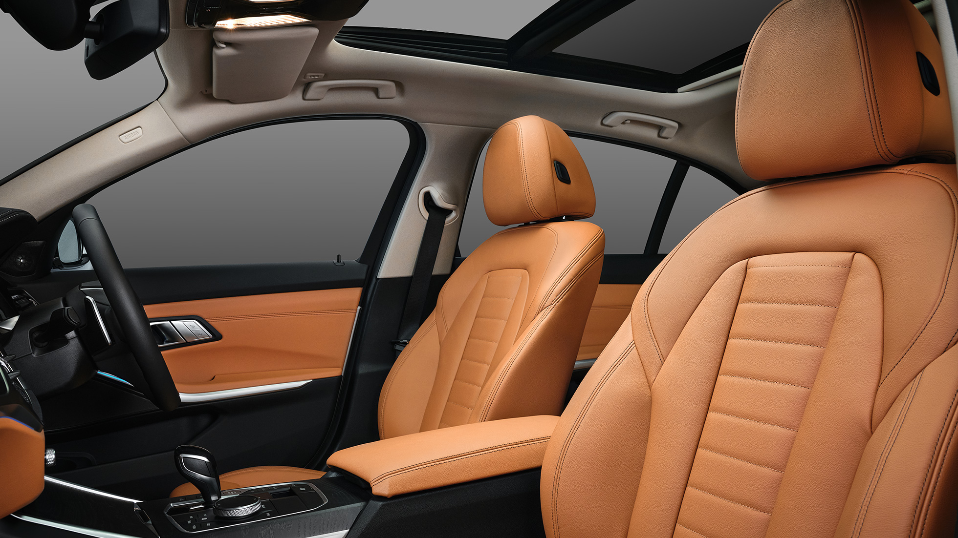 BMW 3 Series Sedan long-wheelbase G28 2021 Luxury Line interior seats in leather 'Vernasca' Cognac BMW 3 Series Sedan long-wheelbase G28 2021 Luxury Line interior seats in leather 'Vernasca' Cognac