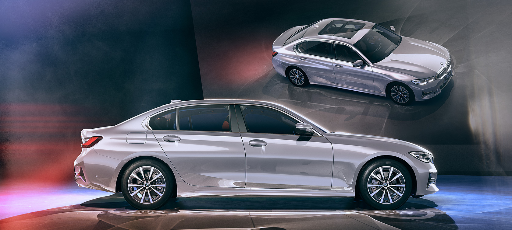 BMW 3 Series Sedan long-wheelbase G28 2021 Cashmere Silver metallic side view