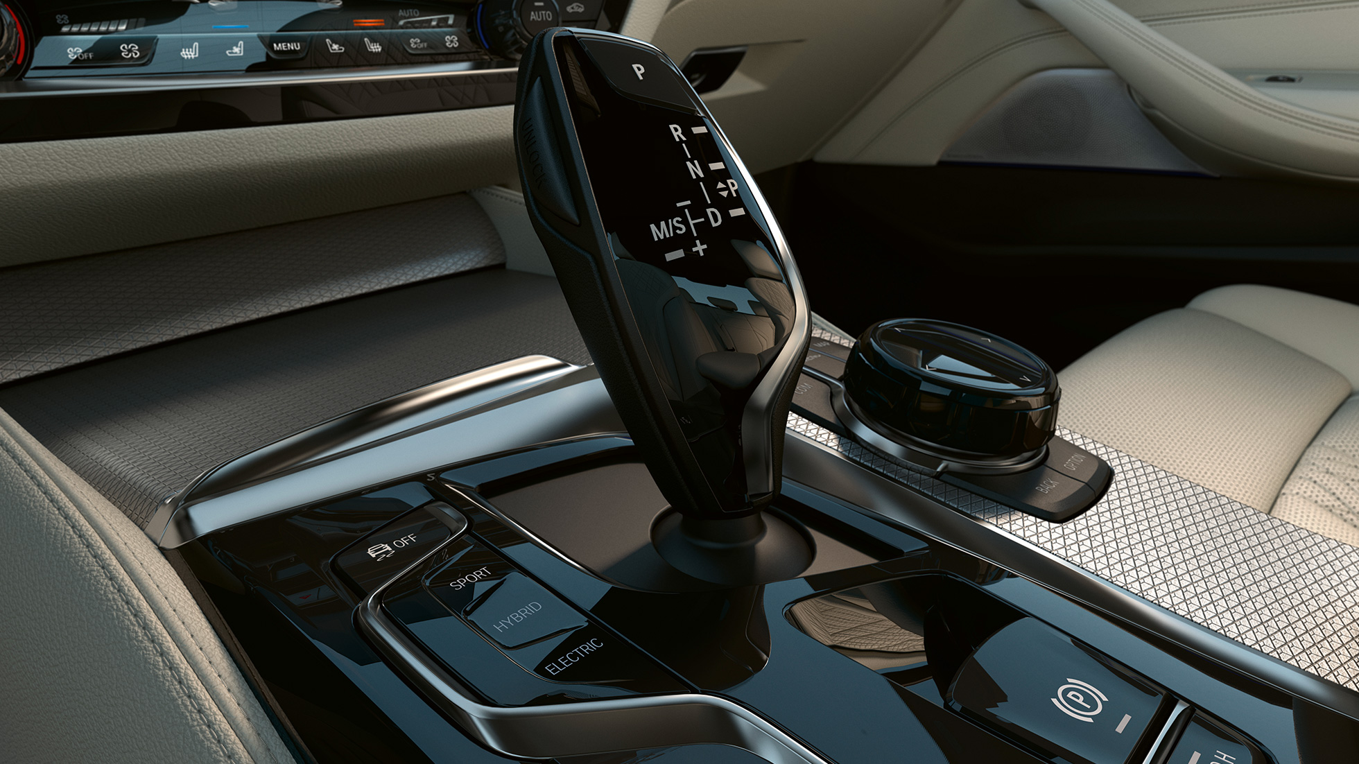 Control elements THE 5 G30 Control elements in high-gloss Black THE 5 G30 Facelift 2020 interior