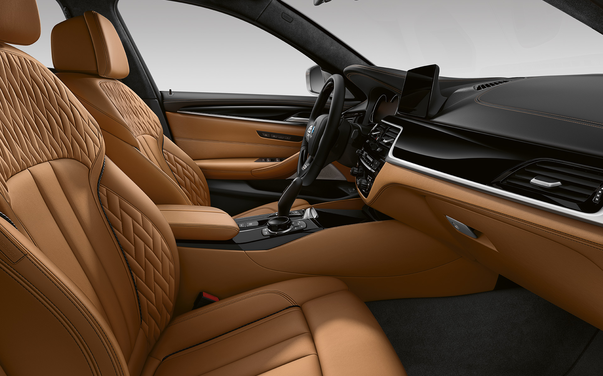 BMW 5 Series Sedan G30 Facelift 2020 interior in BMW Individual full leather 'Merino' | Caramel BMW 5 Series Sedan G30 Facelift 2020 interior in BMW Individual full leather 'Merino' | Caramel