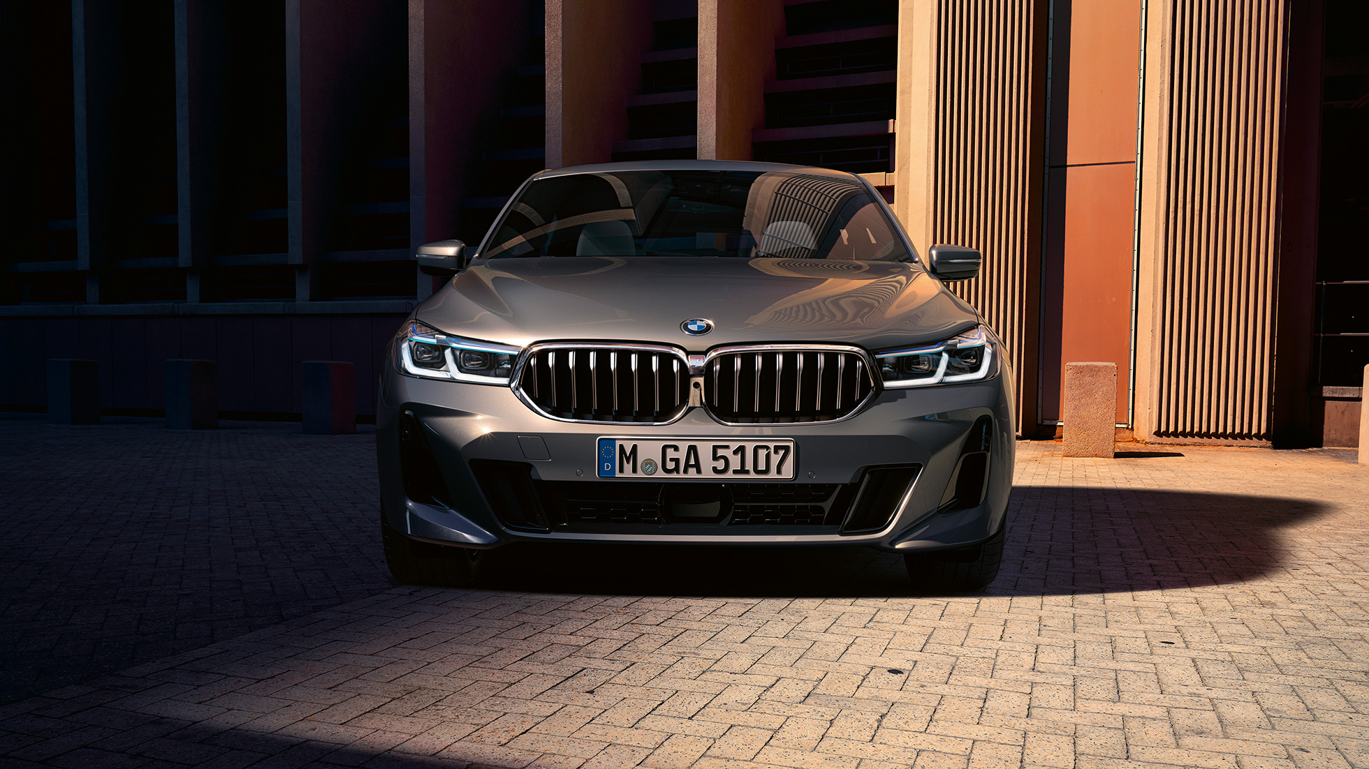 Front BMW 6 series Front design BMW 6 series 640i xDrive G32 2020 Bernina Grey front view