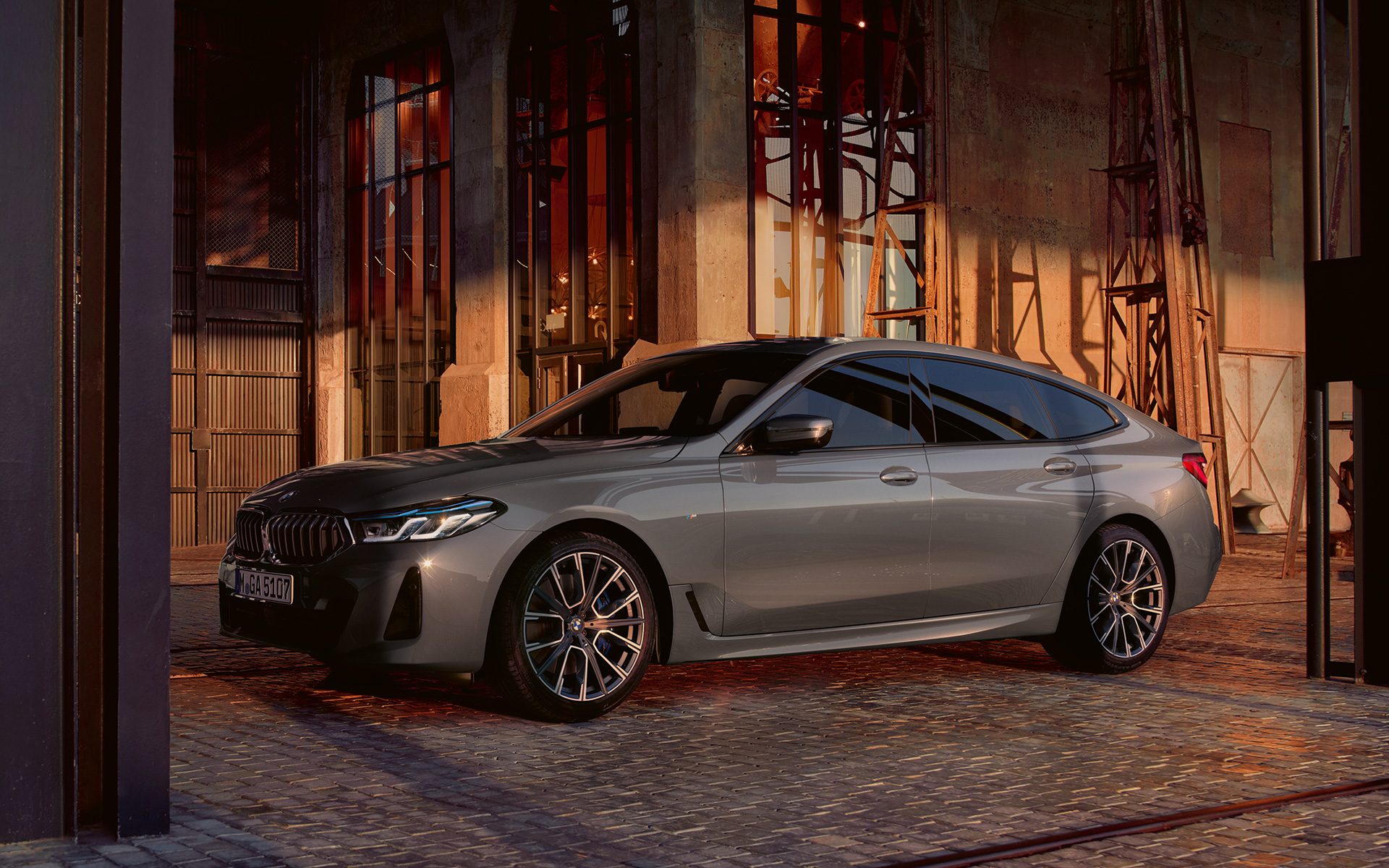 Silhouette BMW 6 Series Gran Turismo G32 2020 BMW 6 Series Gran Turismo 640i xDrive G32 2020 Bernina Grey side view