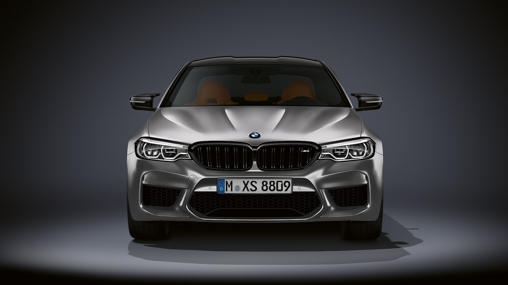 M Design. BMW M5 Competition front shot.