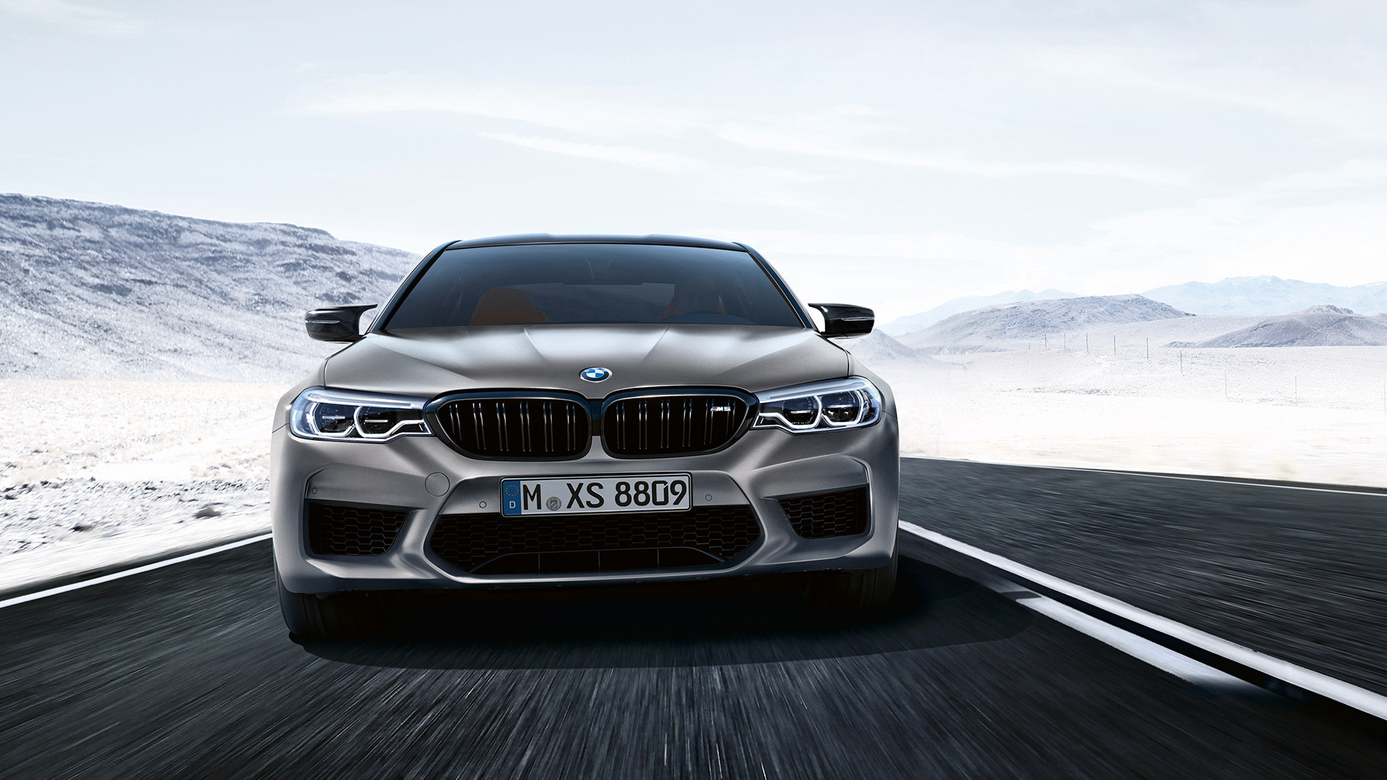 Front design. BMW M5 Competition design front shot.
