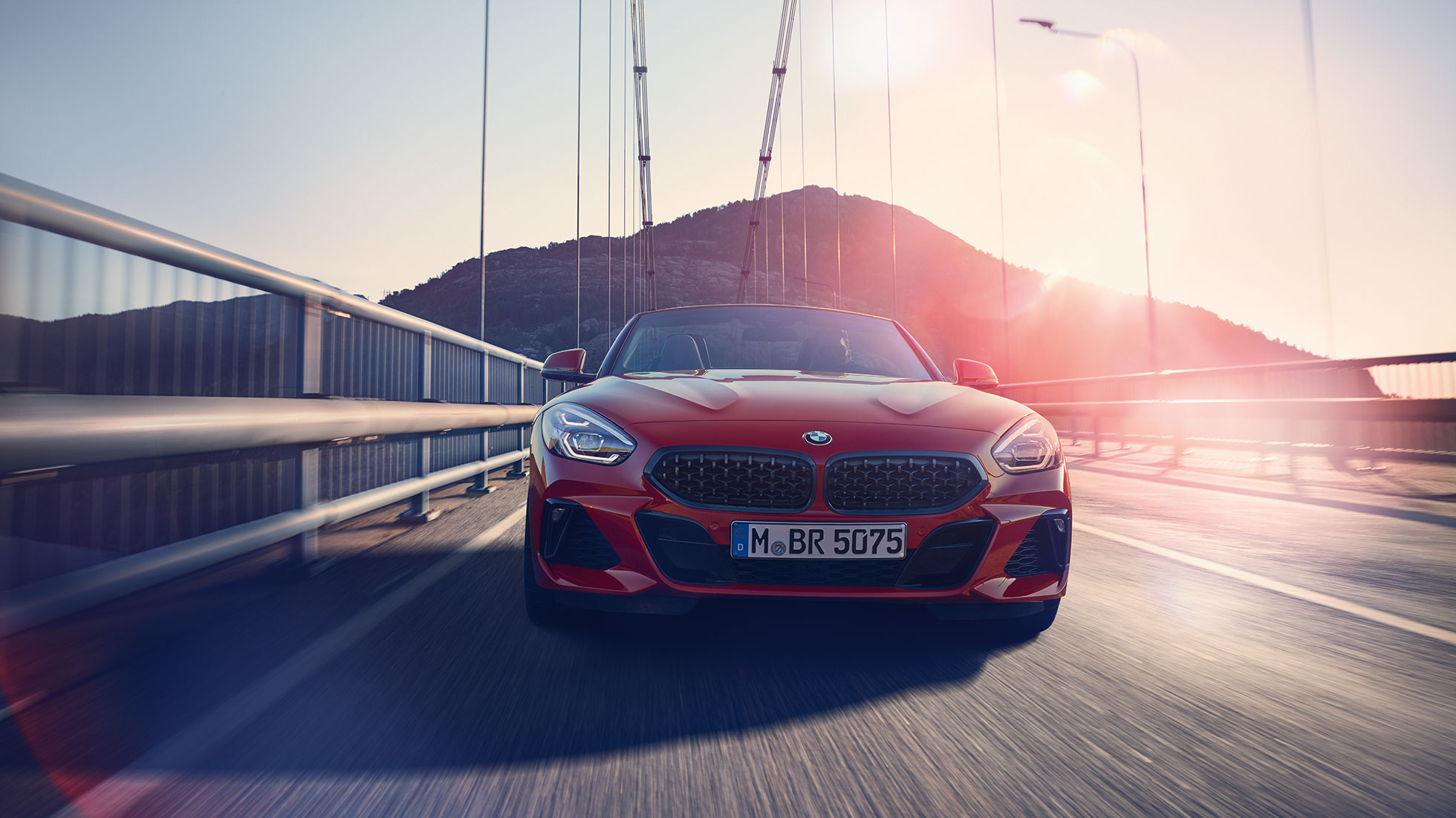 BMW Z4 Roadster on a bridge BMW Z4 Roadster on a bridge