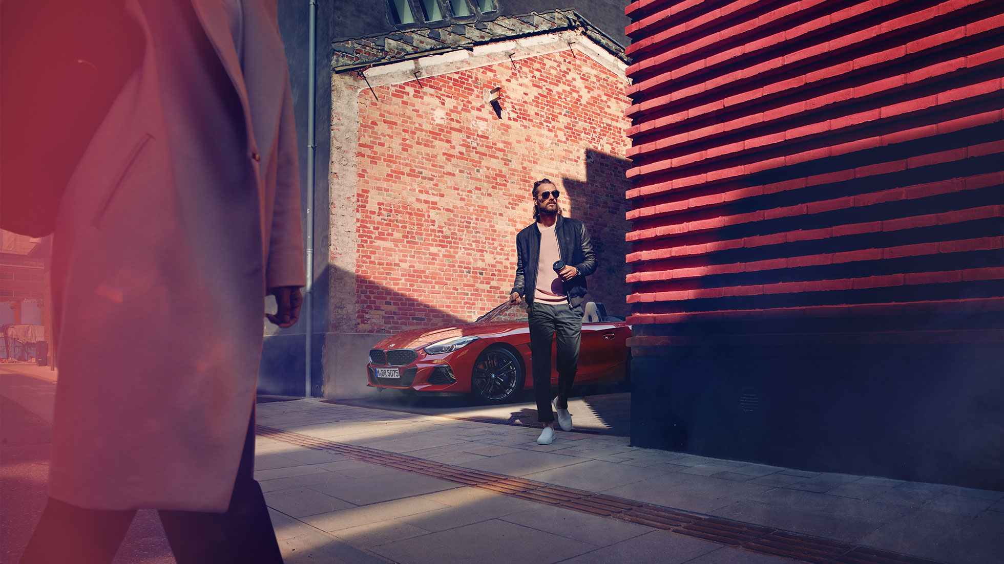 BMW Z4 Roadster in side street BMW Z4 Roadster in side street