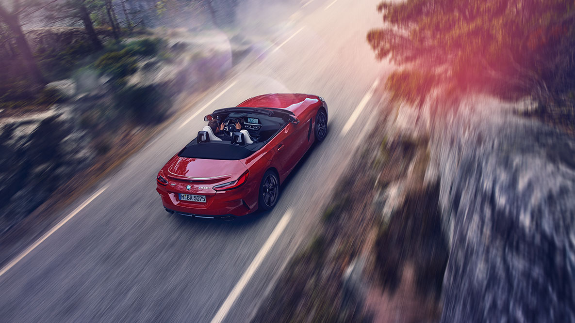 BMW Z4 Roadster driving shot BMW Z4 Roadster driving shot