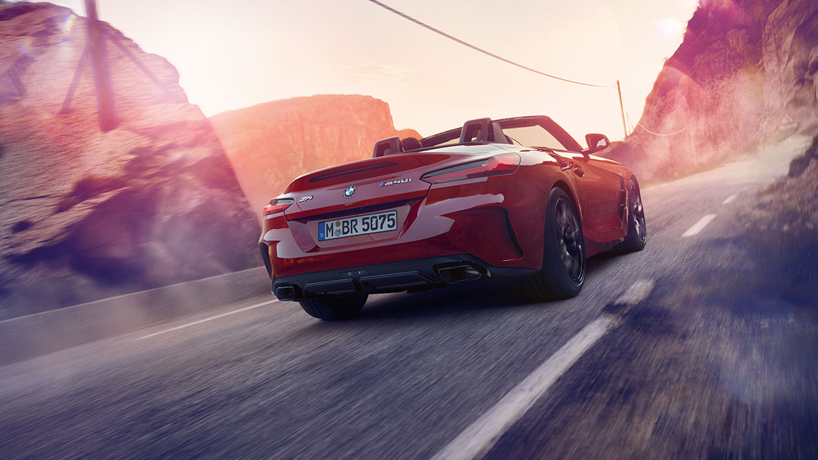 Rear shot of the BMW Z4 Roadster Rear shot of the BMW Z4 Roadster