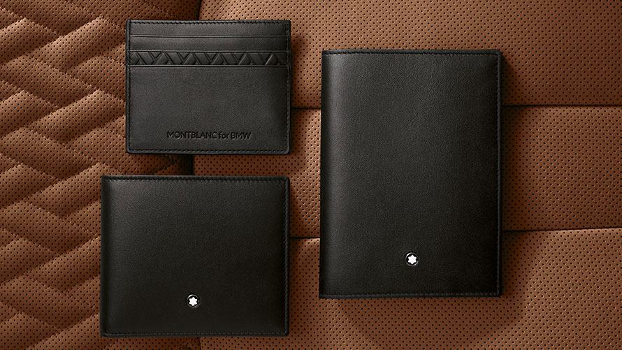 The picture shows the Montblanc for BMW Wallet with Coin Compartment.