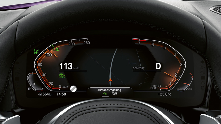 Remote Software Upgrade close-up display lane departure warning