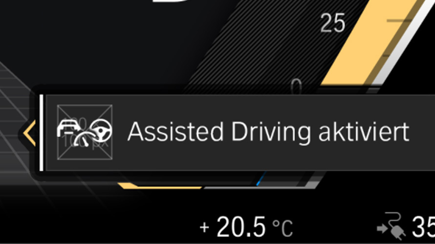 Text Notifications Assisted Driving driver's point of view close-up