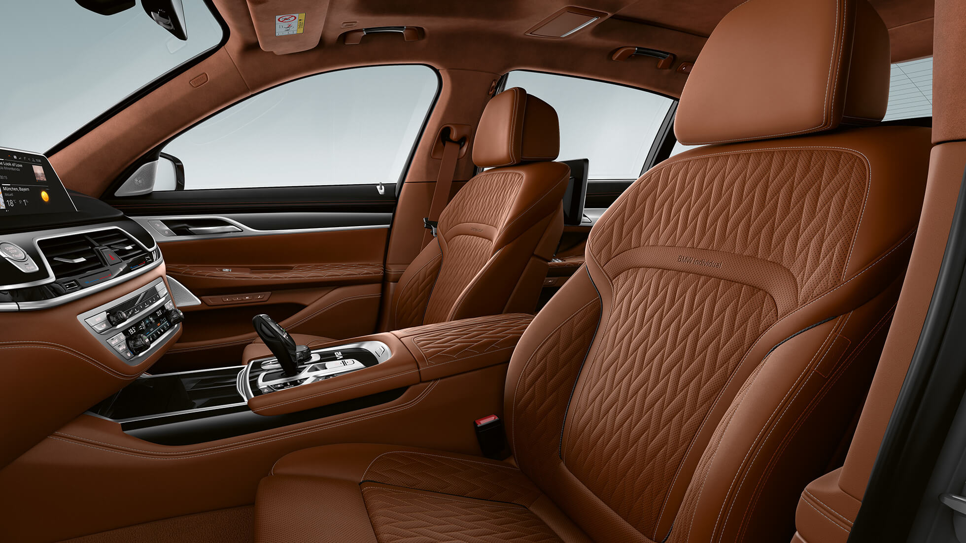 BMW M760Li xDrive Sedan, leather upholstery BMW M760Li xDrive Sedan leather upholstery Merino Tartufo